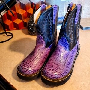 Purple Old West Boots